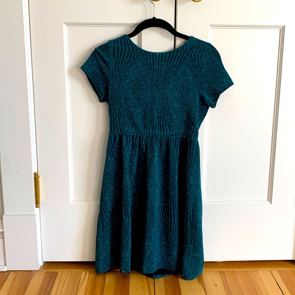 sparkly green trixxi girl dress size L (youth)